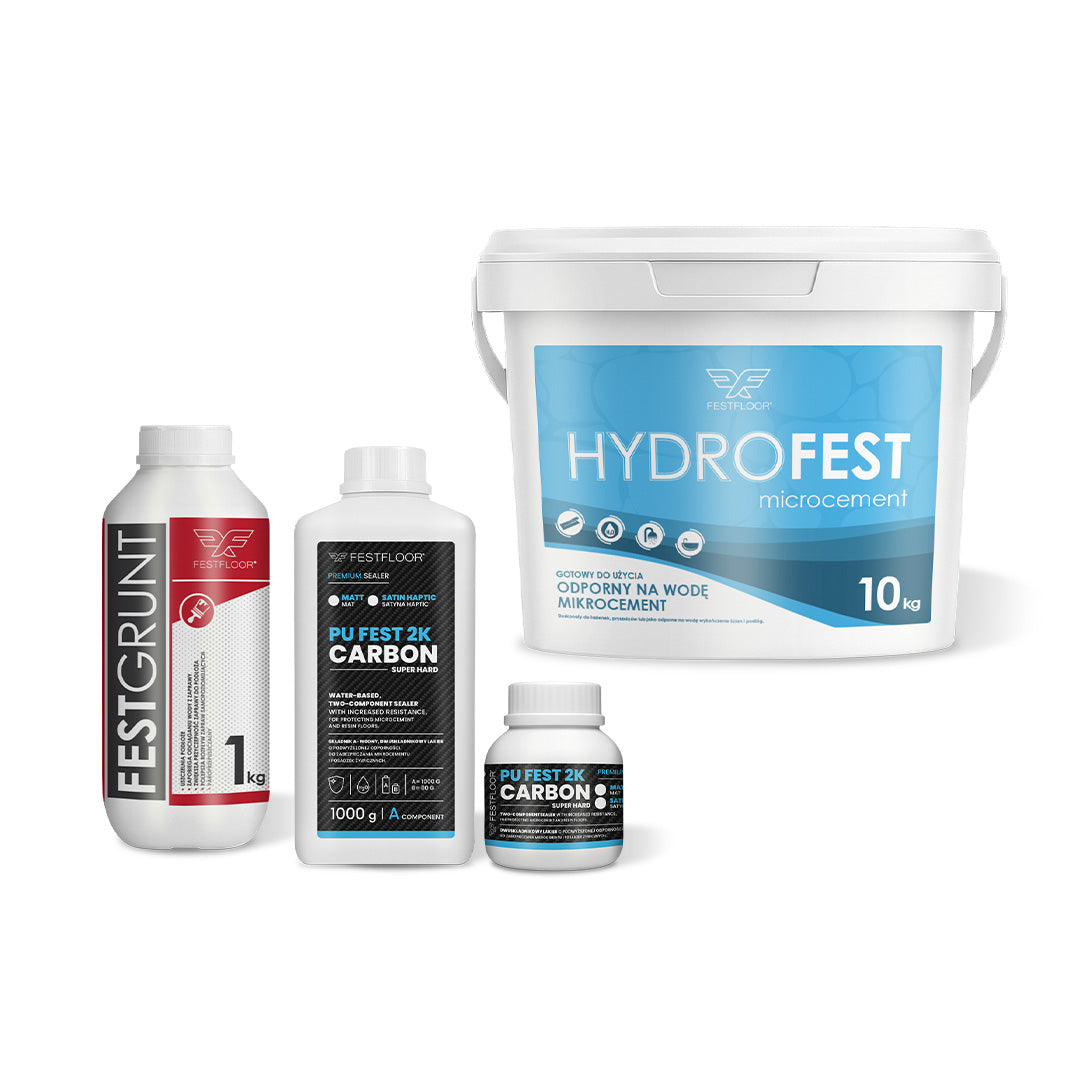Mikrozement-Set für geflieste Badezimmerwände HYDROFEST - 10m²